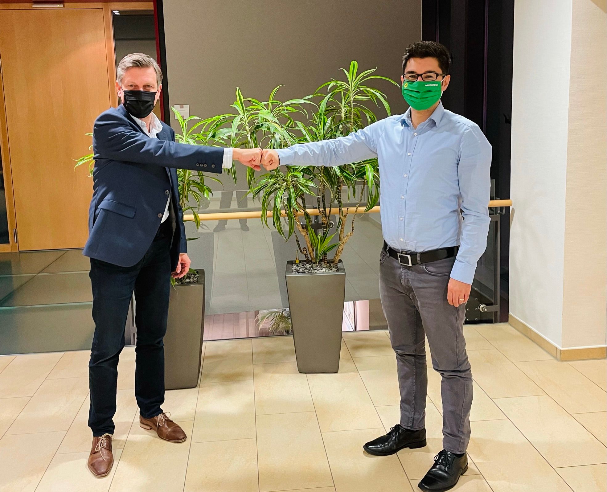 Tayfun Tok besucht BM Kohler in Erdmannhausen